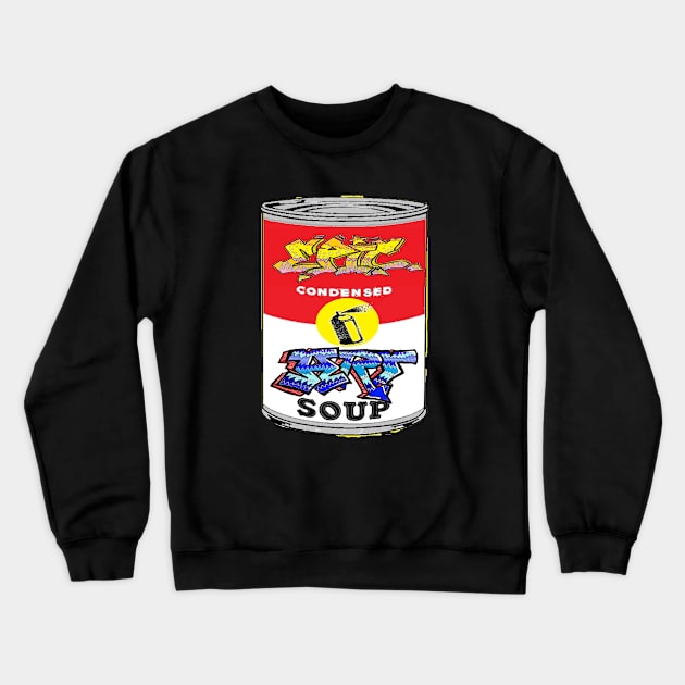 Art Pop Art Soup by LowEndGraphics Crewneck Sweatshirt by LowEndGraphics